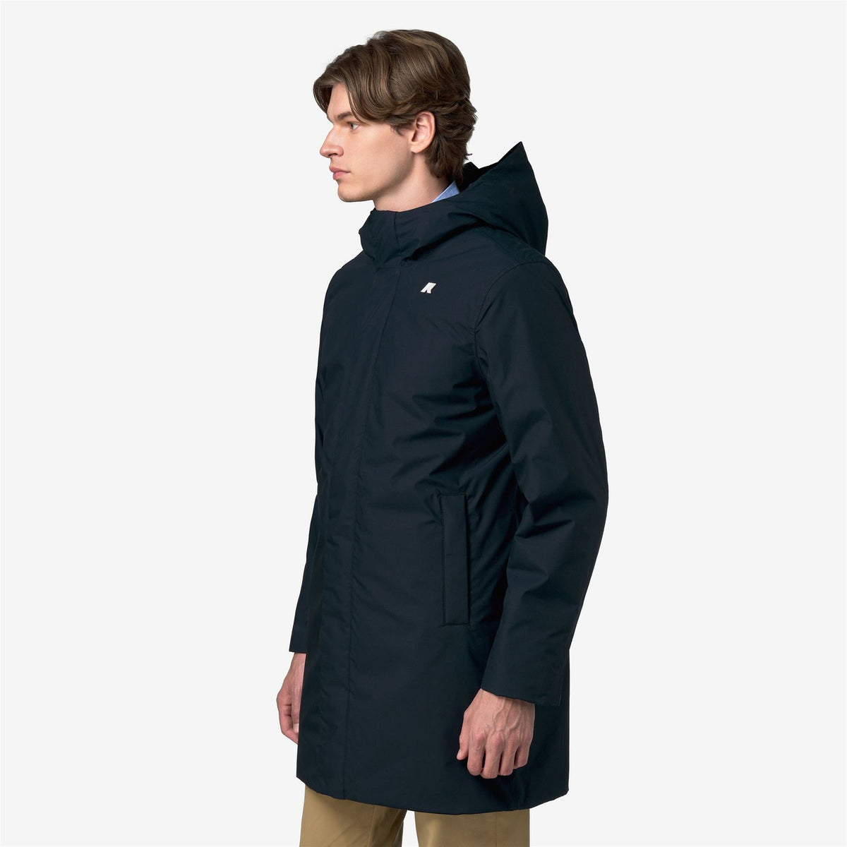 K-WAY Giaccone Uomo THOMAS WARM MICRO CANVAS K4157FW Blue Depht K89