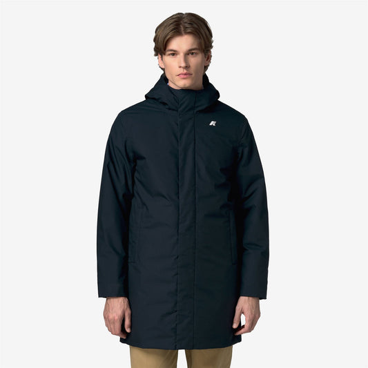 K-WAY Giaccone Uomo THOMAS WARM MICRO CANVAS K4157FW Blue Depht K89