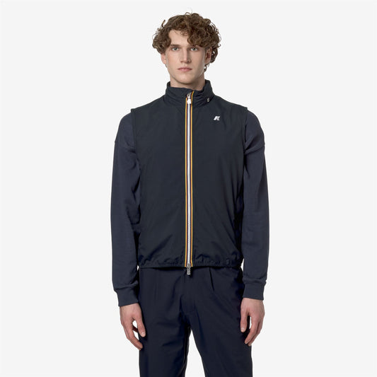 K-WAY Gilet Uomo VALEN STRETCH NYLON JERSEY K3123TW Blue Depth K89