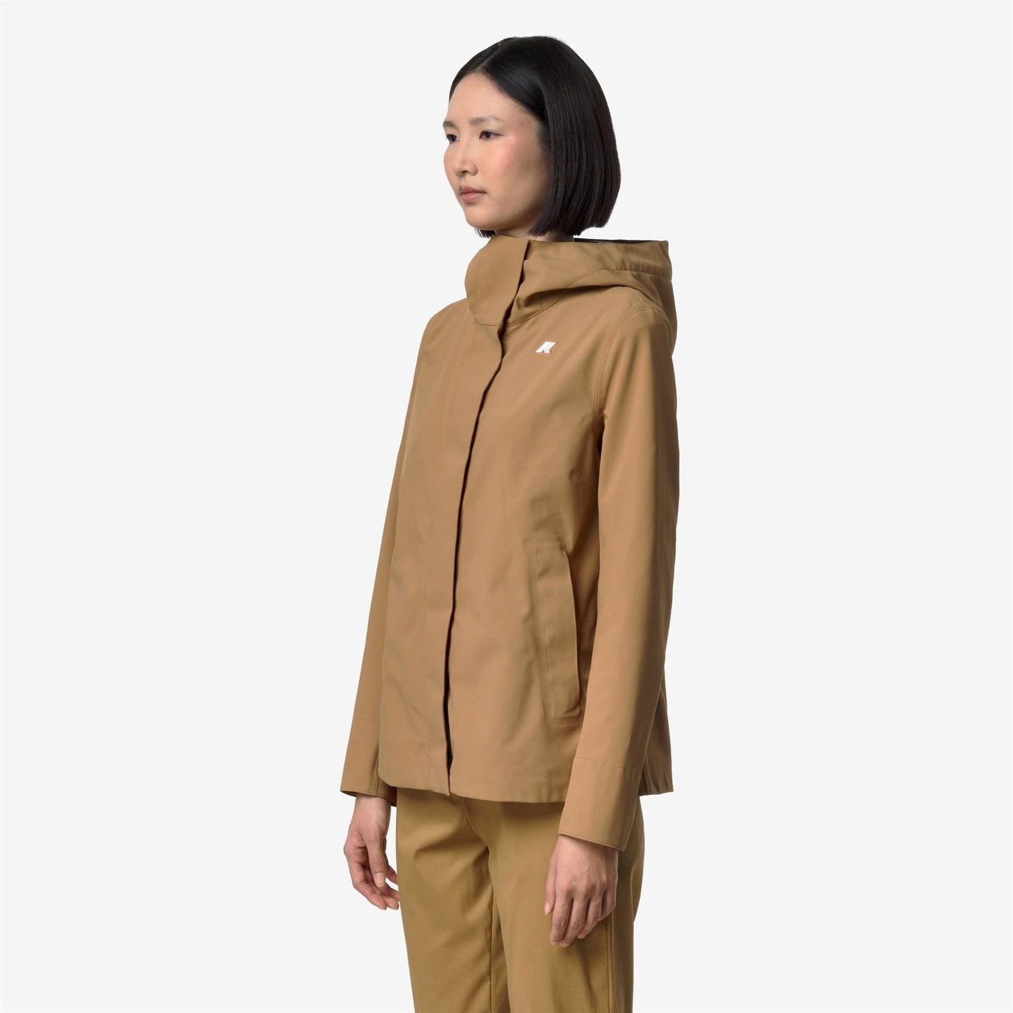 K-WAY Giubbino Donna MADALINA BONDED JERSEY K3137GW Brown Bistre V04