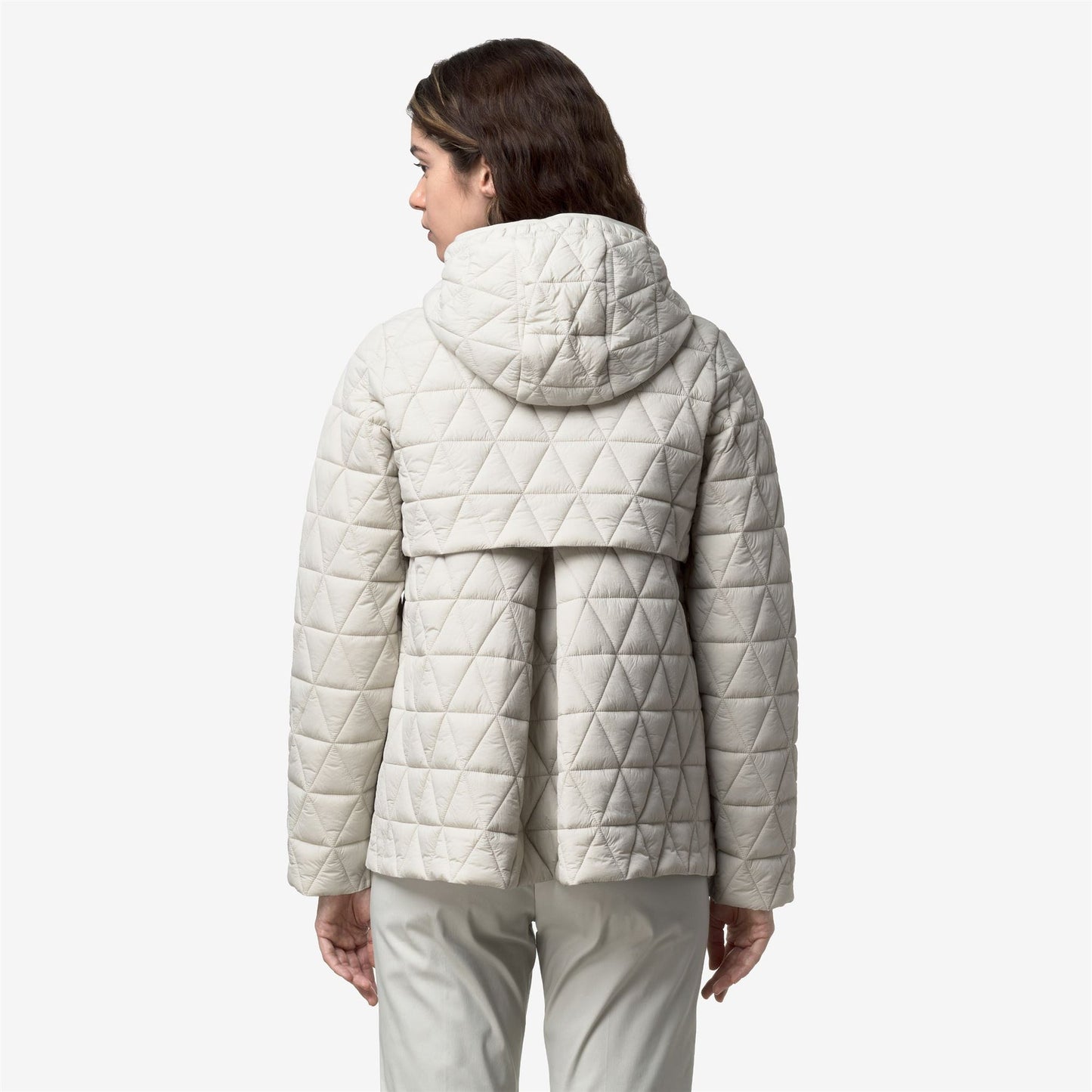 K-WAY Women's Jacket MADLAINE DIAMOND QUILTED WARM K2136FW Beige LT 634