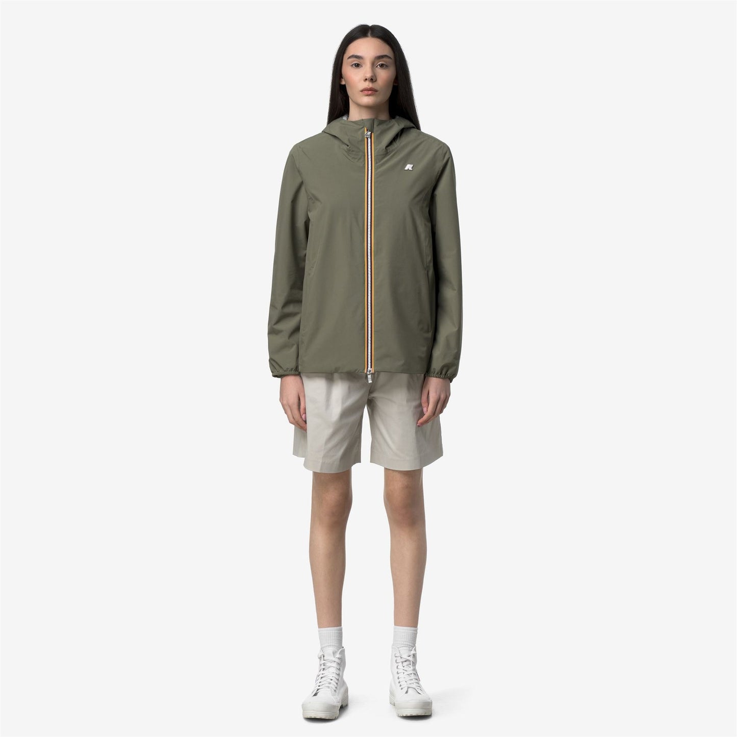 K-WAY Women's Jacket MARGUERITE STRETCH POLY JERSEY K8138PW Green Lichen V15