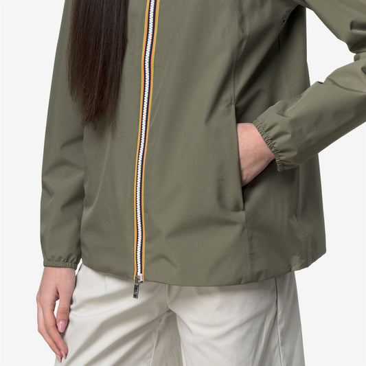 K-WAY Giubbino Donna MARGUERITE STRETCH POLY JERSEY K8138PW Green Lichen V15
