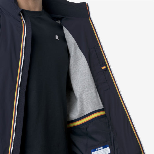 K-WAY Giubbino Uomo AMAURY STRETCH NYLON JERSEY K3123VW Blue DepTH K89