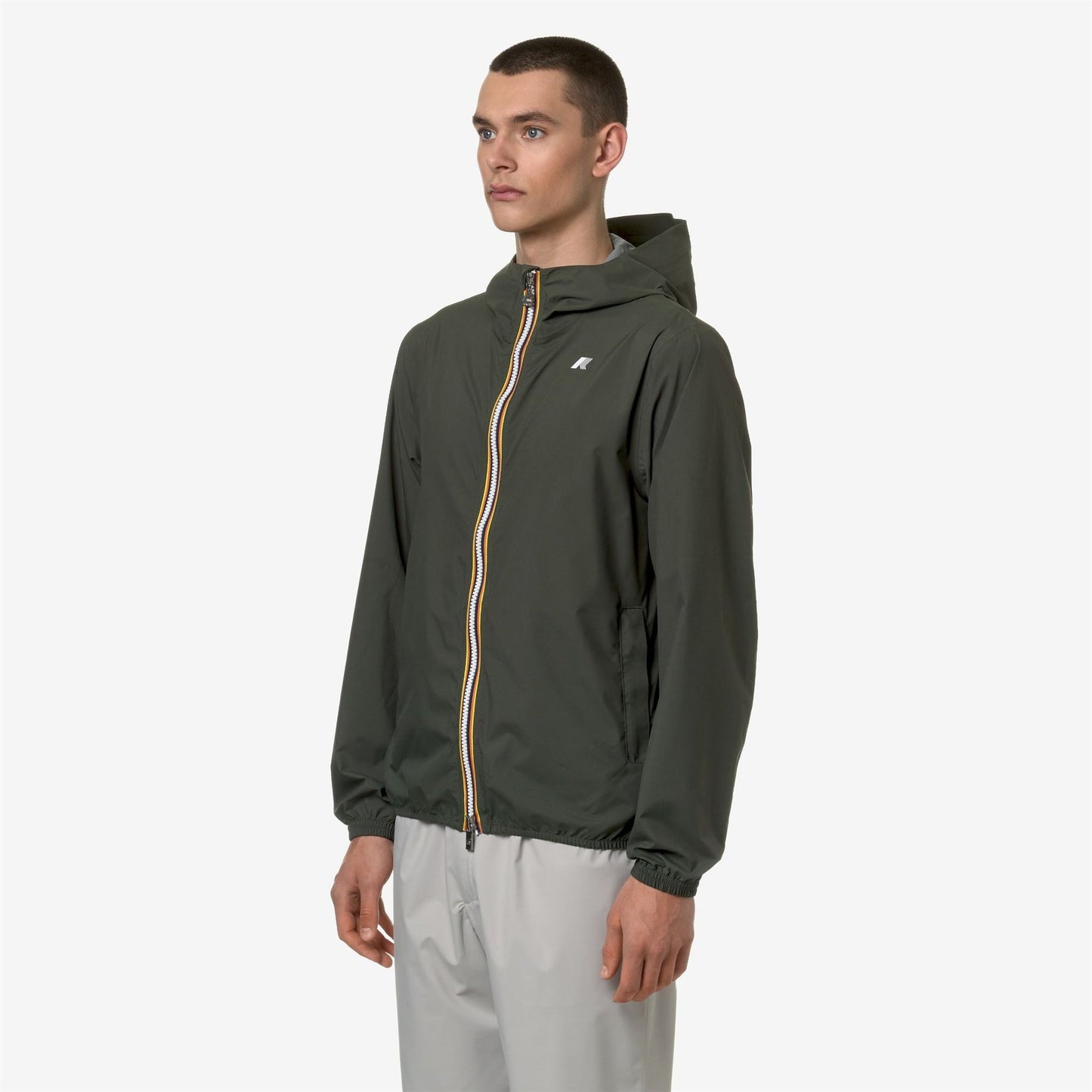K-WAY Giubbino Uomo JACK STRETCH DOT K5127QW GREEN BLACKISH WMR