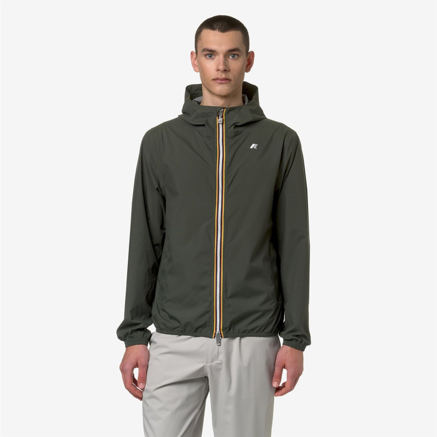 K-WAY Giubbino Uomo JACK STRETCH DOT K5127QW GREEN BLACKISH WMR