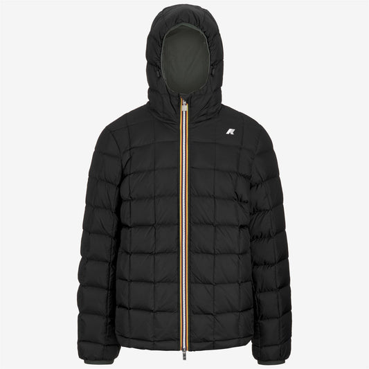 K-WAY Giubbino Uomo JACK ST THERMO DOUBLE K8127WW Green Blackish Black Pure AGQ
