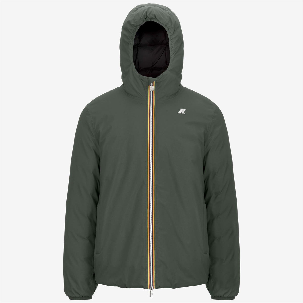 K-WAY Giubbino Uomo JACK ST THERMO DOUBLE K8127WW Green Blackish Black Pure AGQ