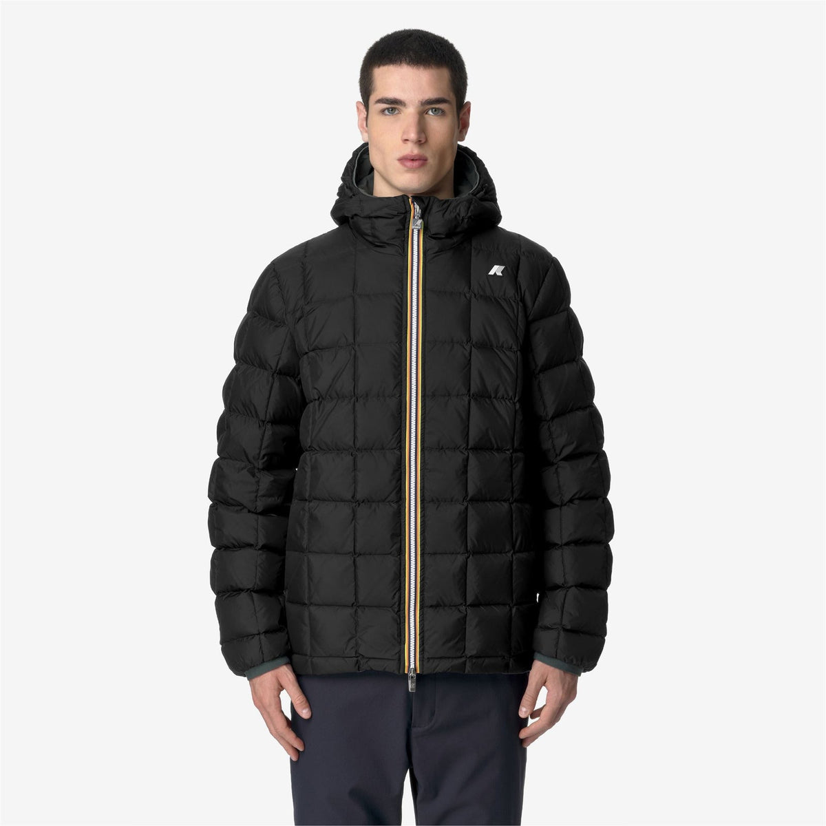K-WAY Giubbino Uomo JACK ST THERMO DOUBLE K8127WW Green Blackish Black Pure AGQ