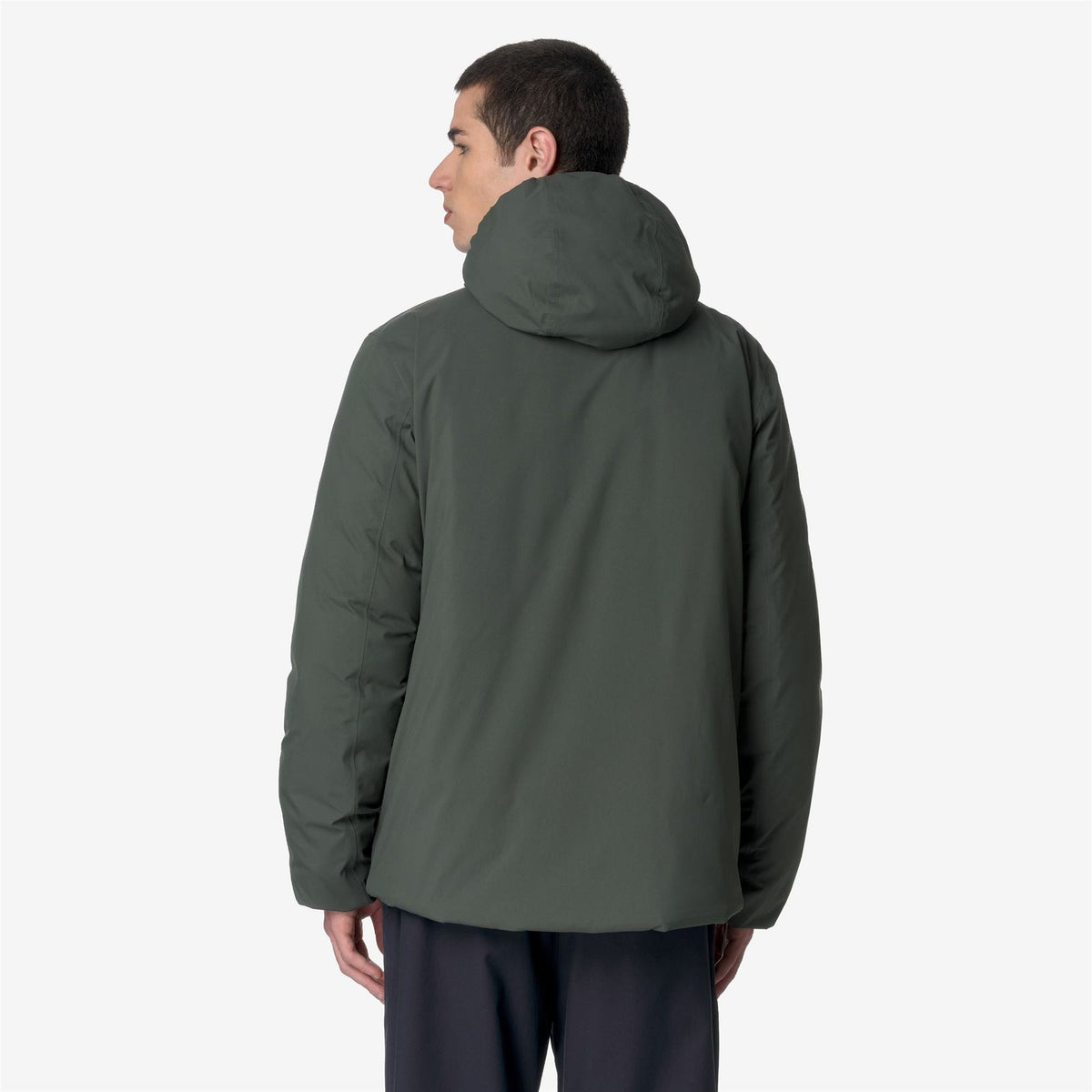 K-WAY Giubbino Uomo JACK ST THERMO DOUBLE K8127WW Green Blackish Black Pure AGQ
