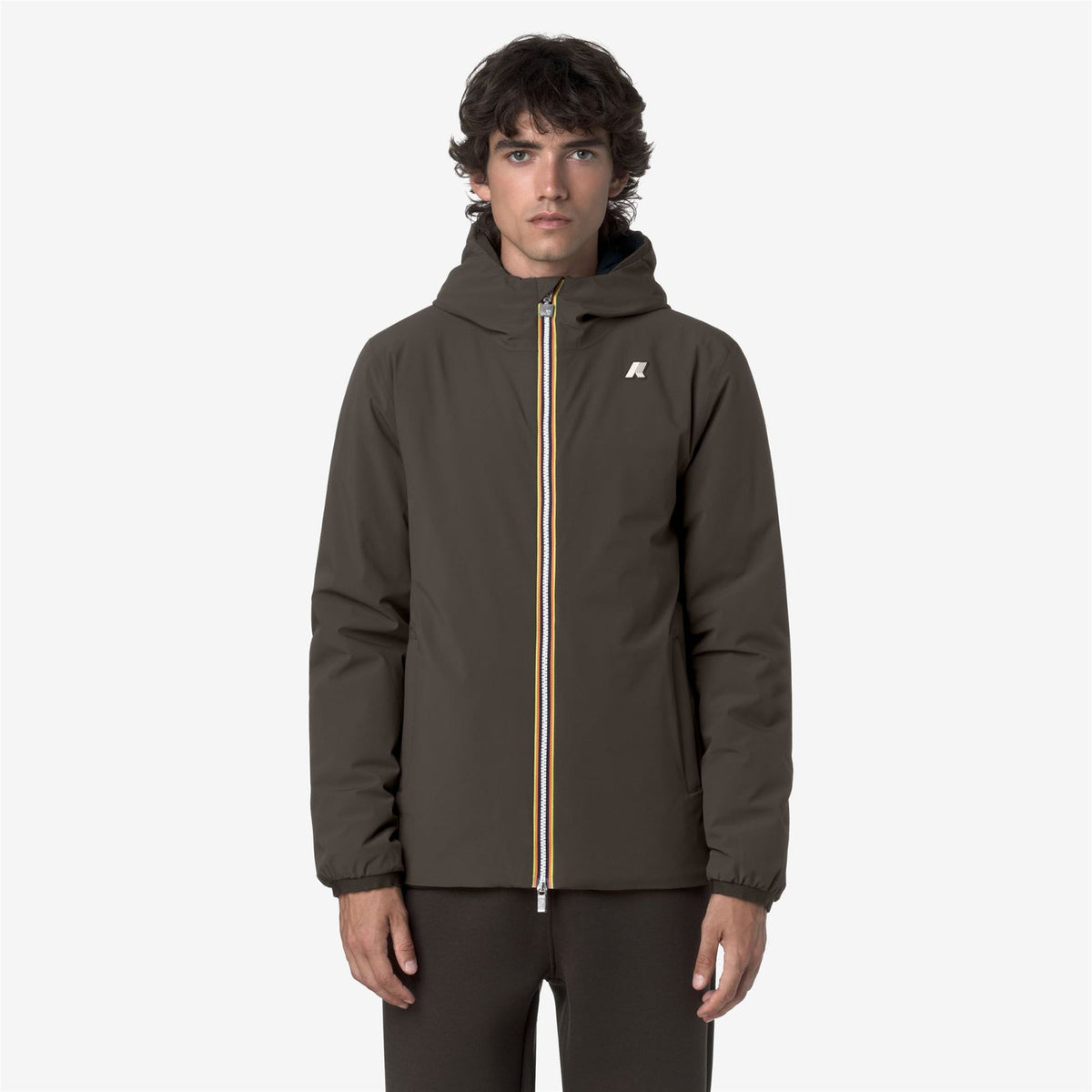 K-WAY Giubbino Uomo JACK ST WARM DOUBLE K6128VW Black Olive Green DDQ