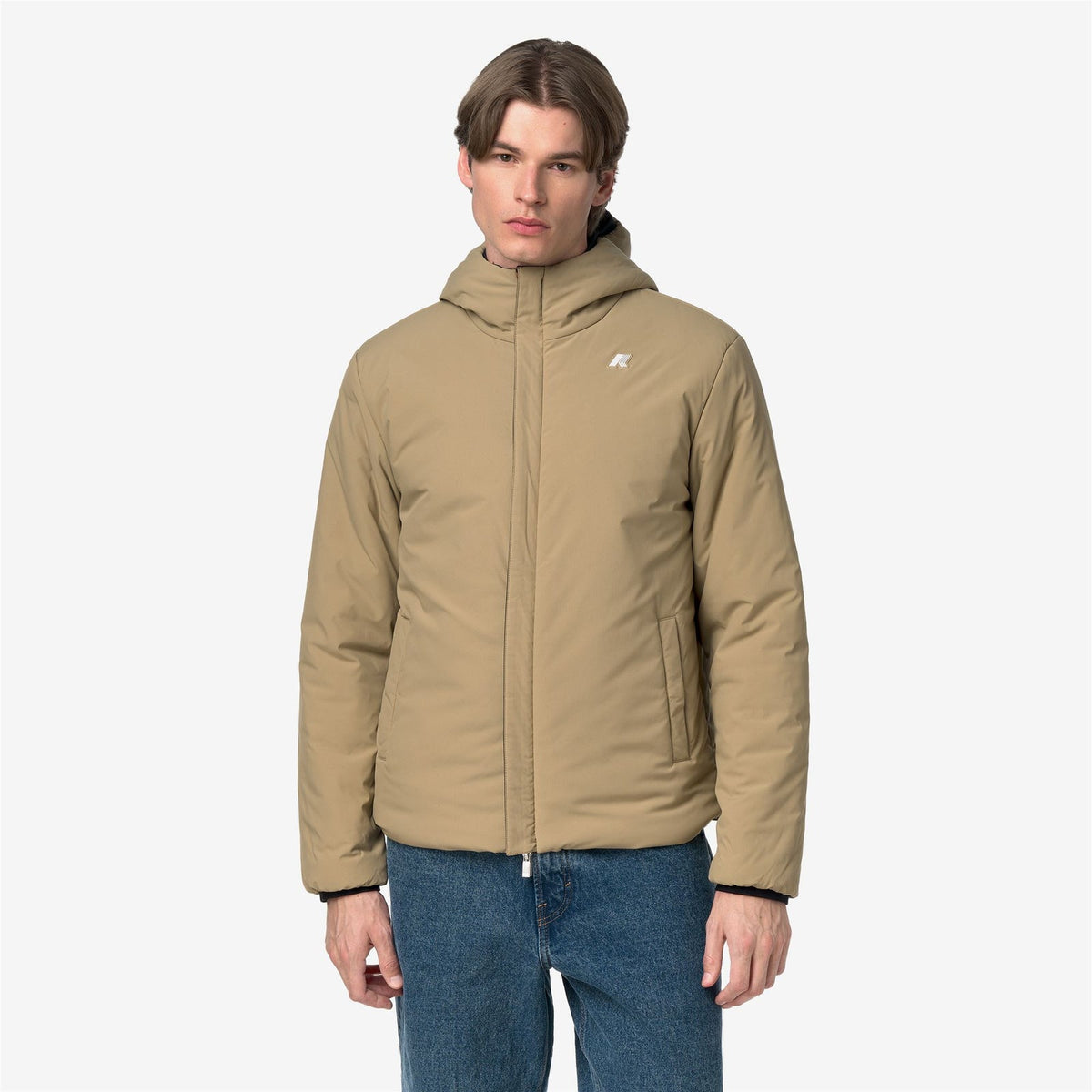 K-WAY Giubbino Uomo JACK ST WARM DOUBLE K6128VW Black Pure  Beige Khaki DBN