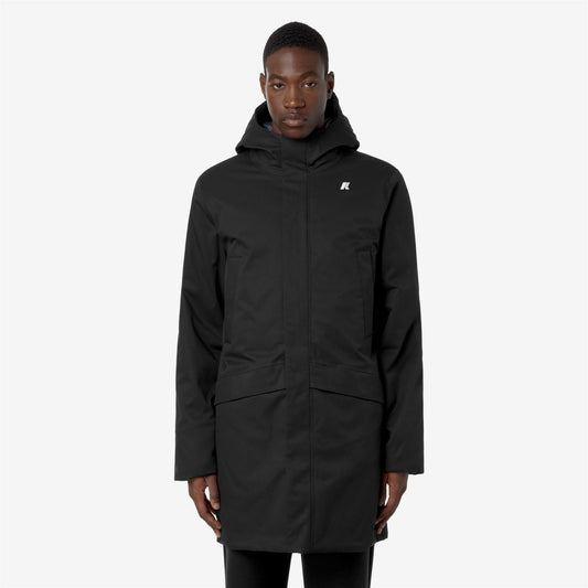 K-WAY Giubbino Uomo JARNO TWILL MARMOTTA K8133FW Black Pure Blue A AL8