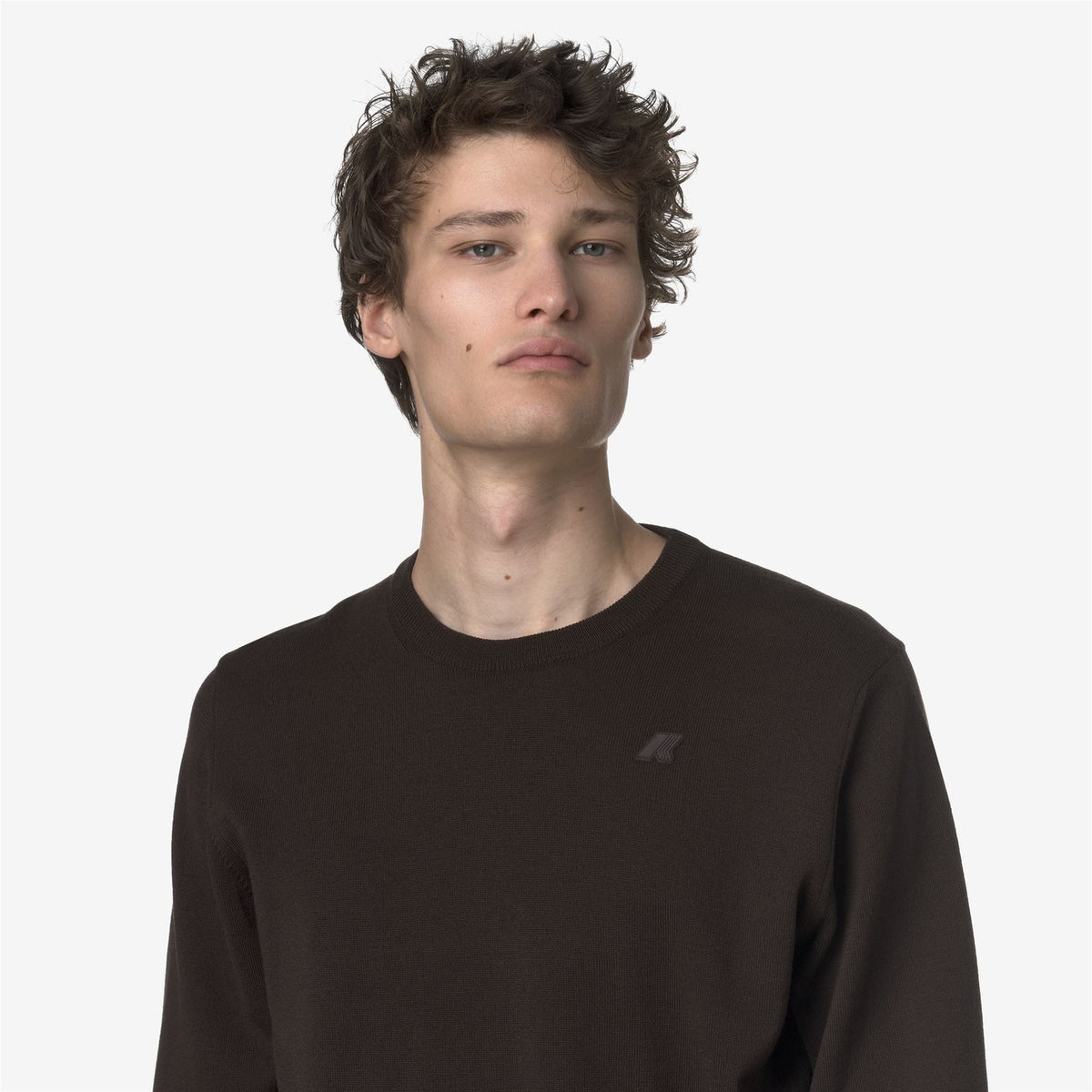 K-WAY Maglia Uomo SEBASTIEN MERINO K2142EW Black Coffee 260