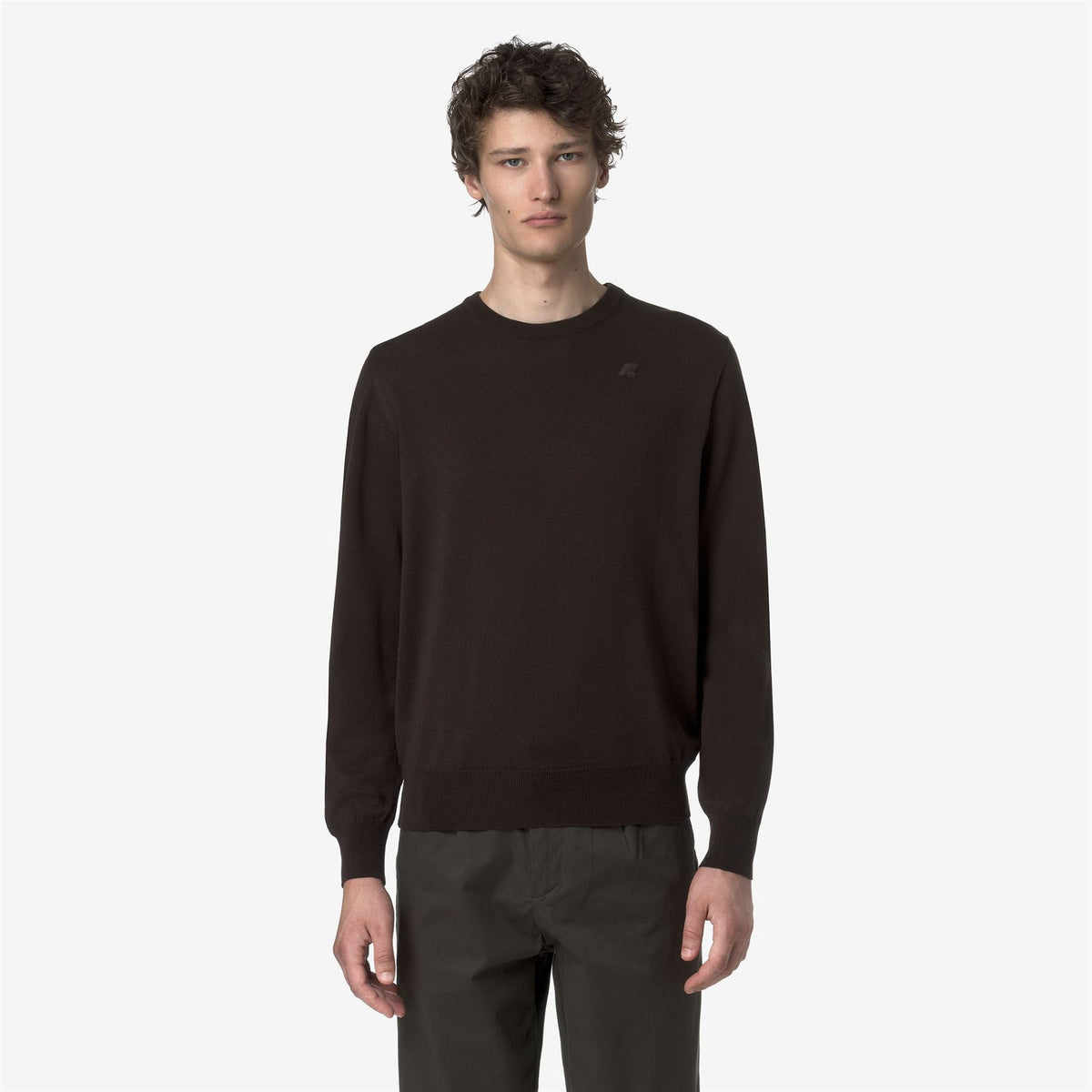 K-WAY Maglia Uomo SEBASTIEN MERINO K2142EW Black Coffee 260