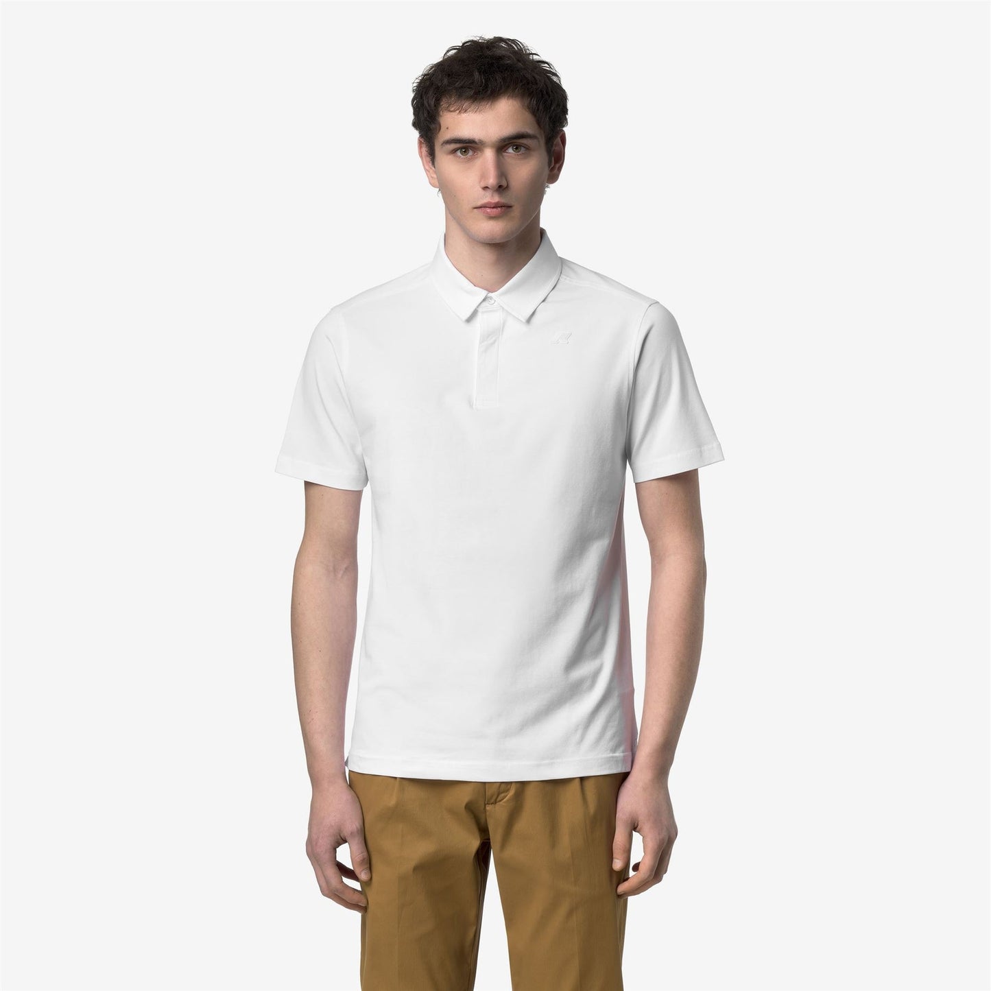 K-WAY Polo Uomo VIGGO LT STRETCH JERSEY SLIM K5134FW White 001