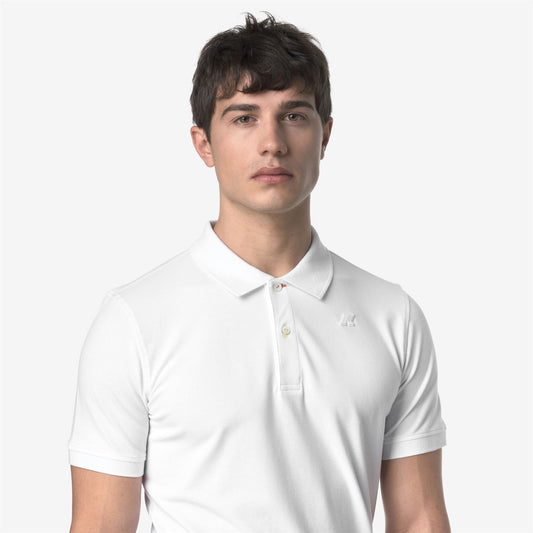 K-WAY Polo Uomo VINNIE PIQUE SLIM K1125CW White 001