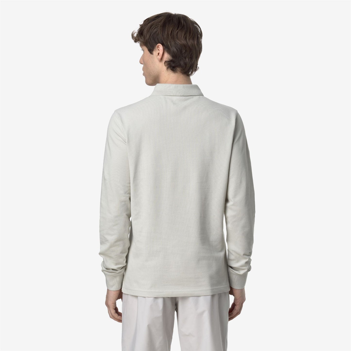 K-WAY Men's Long-Sleeved Polo Shirt MONJU PIQUE SLIM K1125GW Beige LT 634