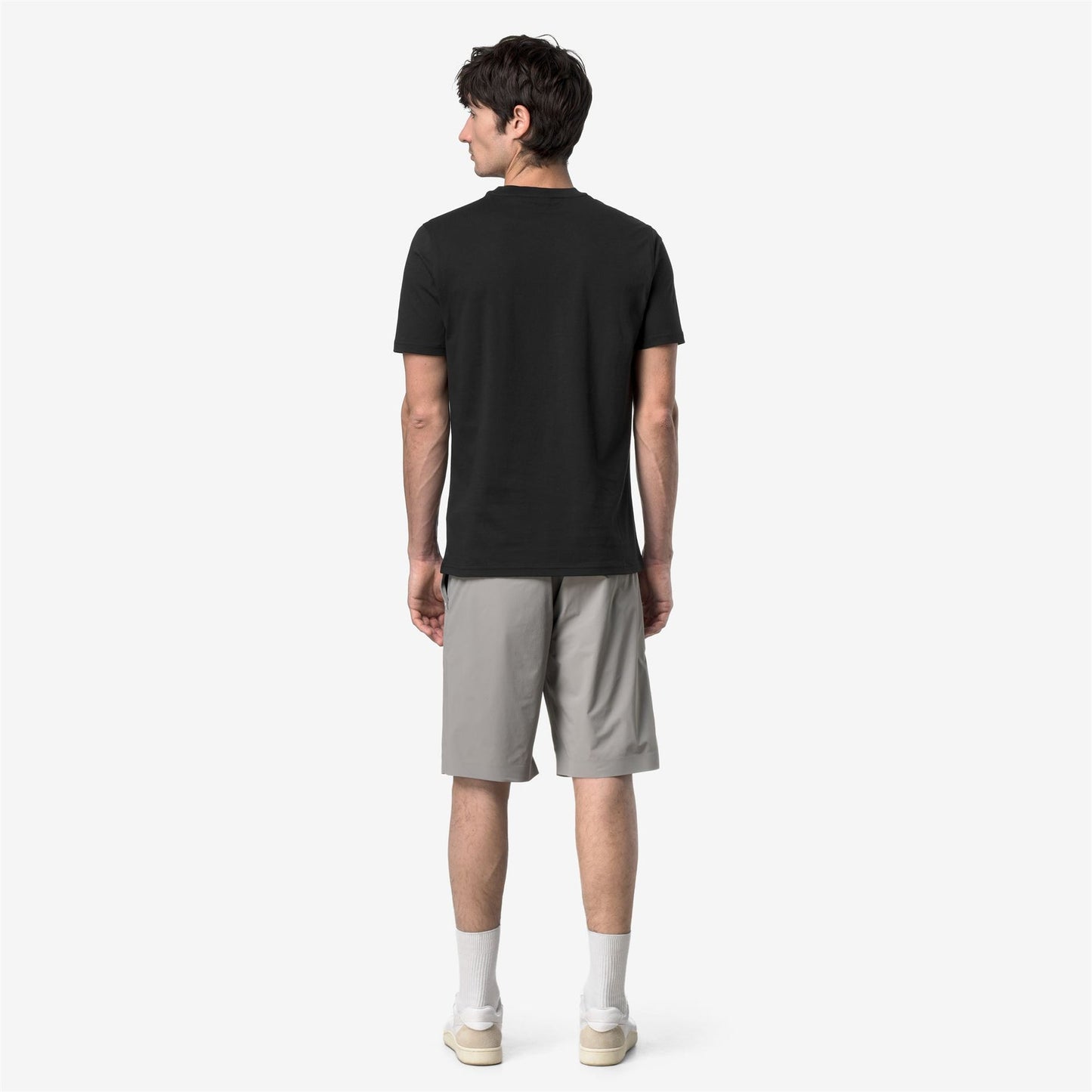 K-WAY T-Shirt Uomo ODOM JERSEY MICRO LETTERING SLIM K81489W Black Pure USY
