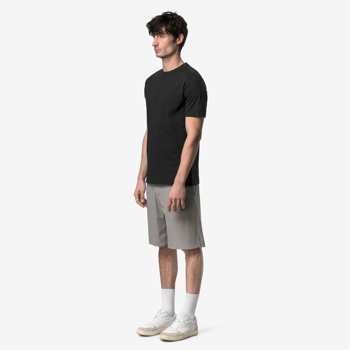 K-WAY T-Shirt Uomo ODOM JERSEY MICRO LETTERING SLIM K81489W Black Pure USY