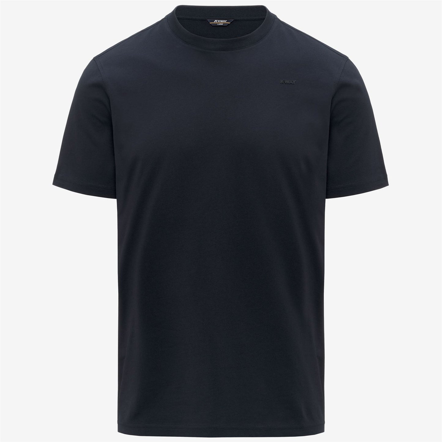 K-WAY T-Shirt Uomo ODOM JERSEY MICRO LETTERING SLIM K81489W Blue Depth K89