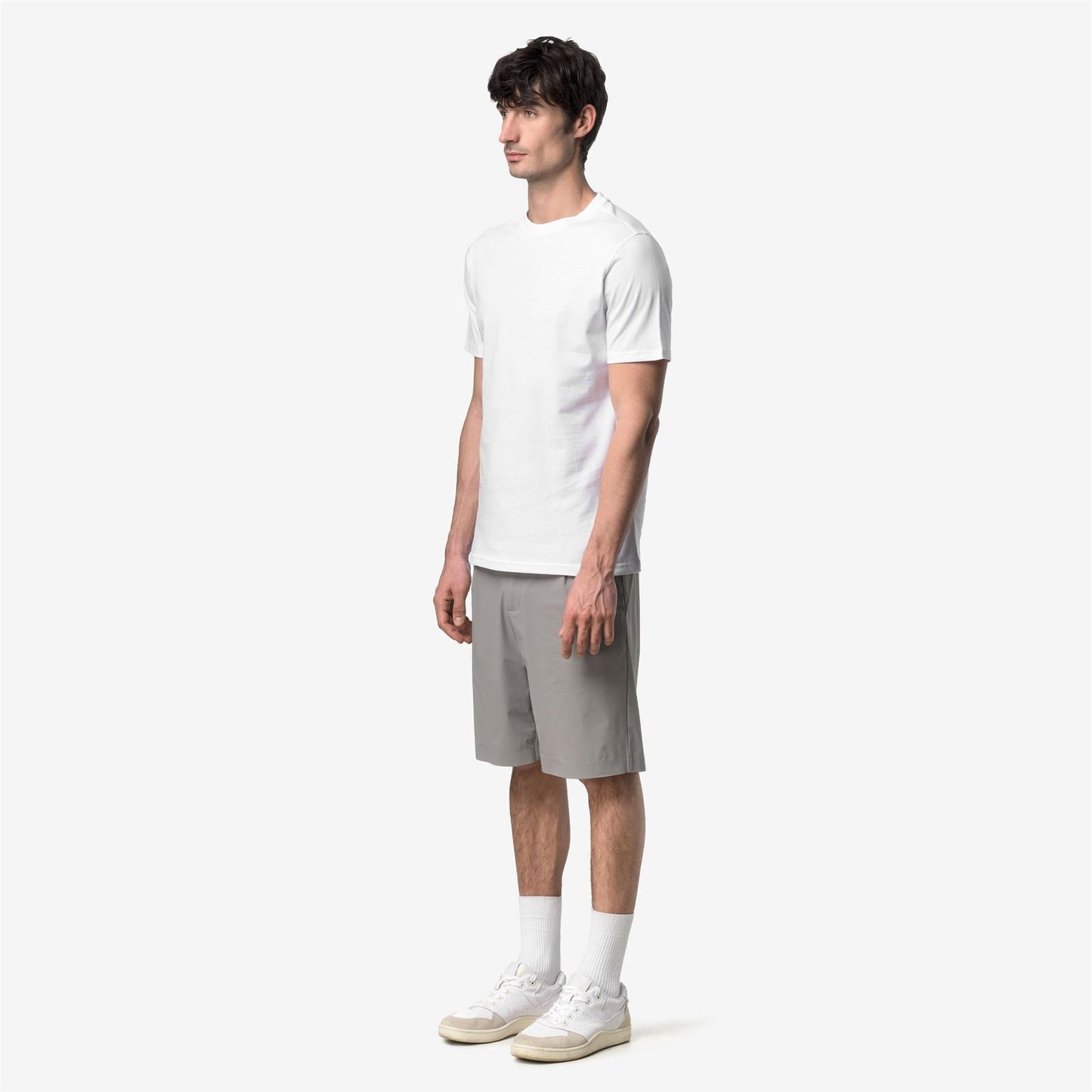 K-WAY T-Shirt Uomo ODOM JERSEY MICRO LETTERING SLIM K81489W White 001