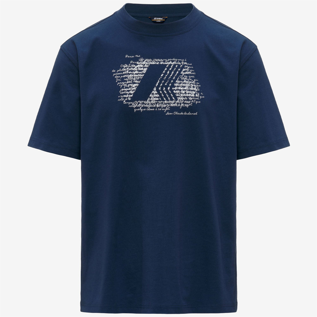 K-WAY T-Shirt Uomo SOLO JERSEY HISTORY K71357W Blue Insignia B67