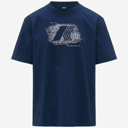 K-WAY T-Shirt Uomo SOLO JERSEY HISTORY K71357W Blue Insignia B67