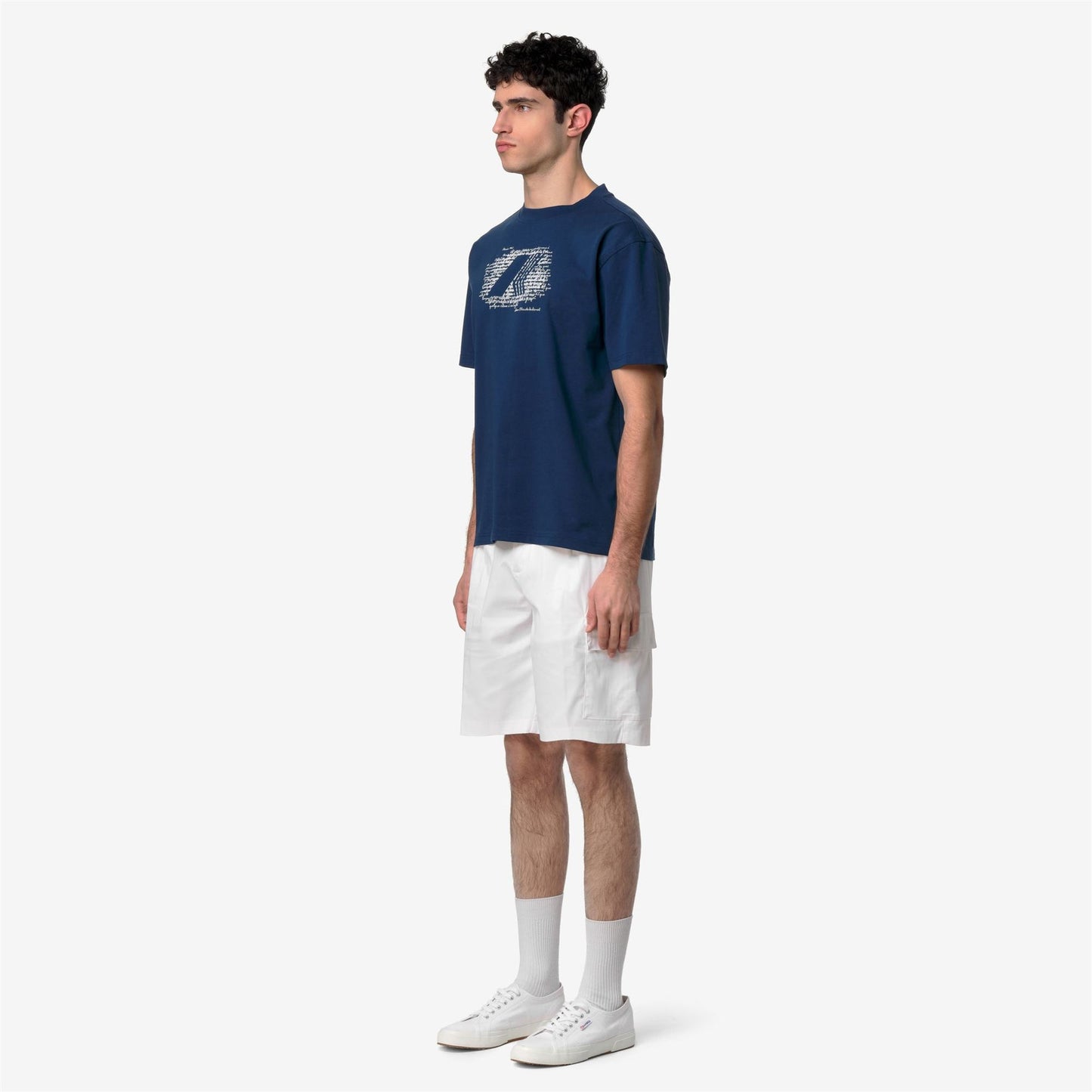 K-WAY T-Shirt Uomo SOLO JERSEY HISTORY K71357W Blue Insignia B67