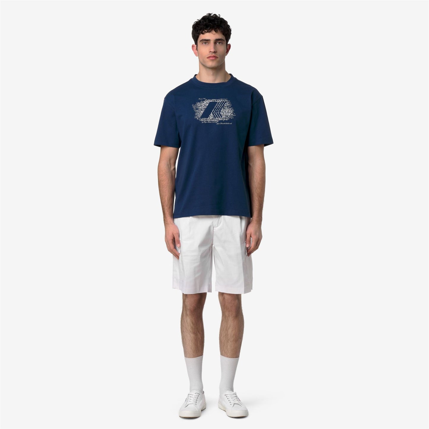K-WAY T-Shirt Uomo SOLO JERSEY HISTORY K71357W Blue Insignia B67
