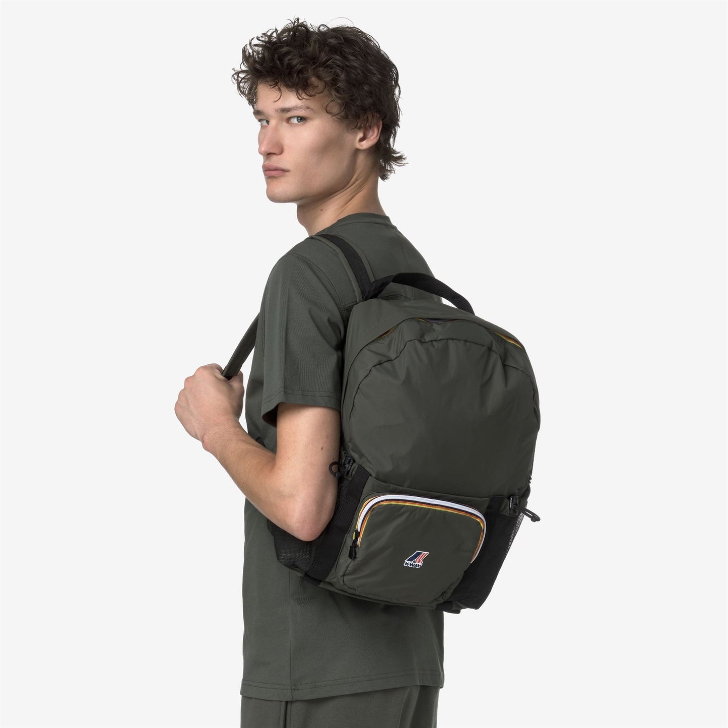 K-WAY Zaino Unisex LE VRAI 4.0 MICHEL K5135PW Green Blackish WMR