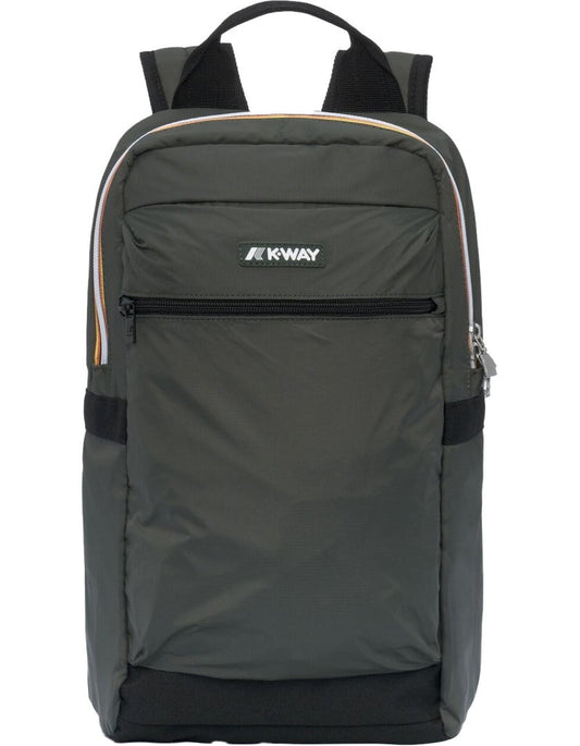 K-WAY Unisex Backpack MID LAON K8148CW Green Blackish WMR