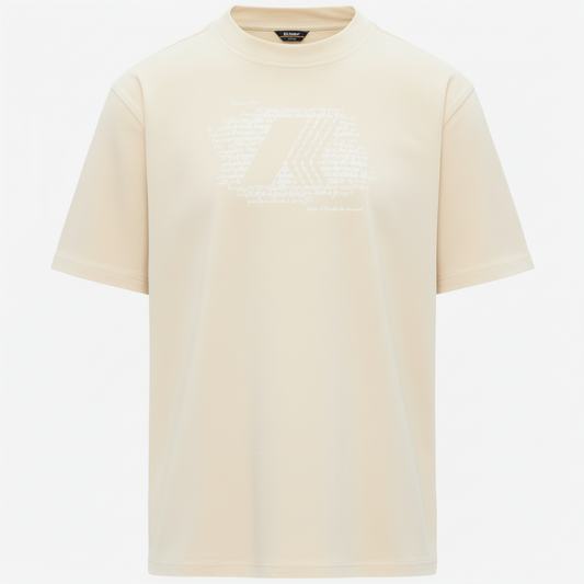 K-WAY T-Shirt Uomo SOLO JERSEY HISTORY K71357W Beige LT 634