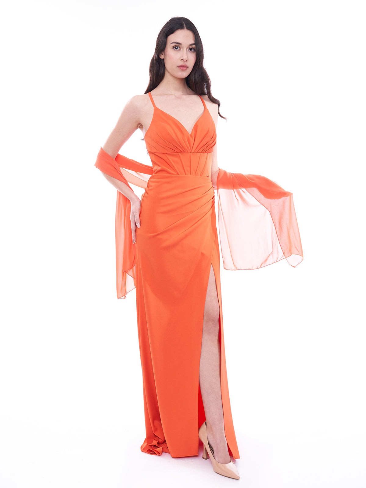 KUEA Long Dress DX24302 Orange