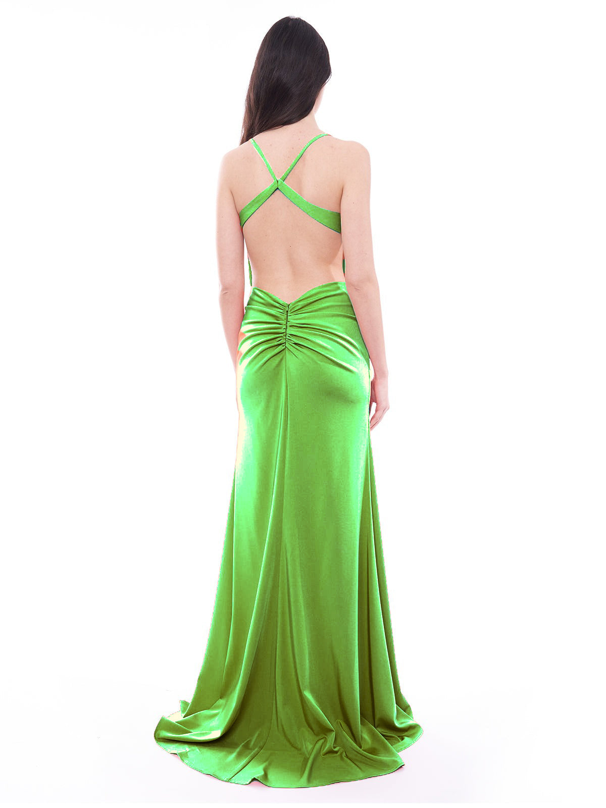 KUEA Long Dress XJ24111 Lime Green