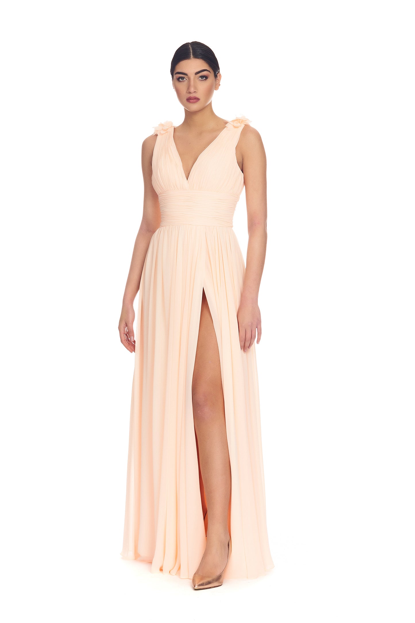 KUEA Long Dress+Shawl FT5 Nude