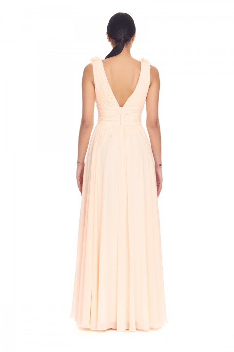 KUEA Long Dress+Shawl FT5 Nude