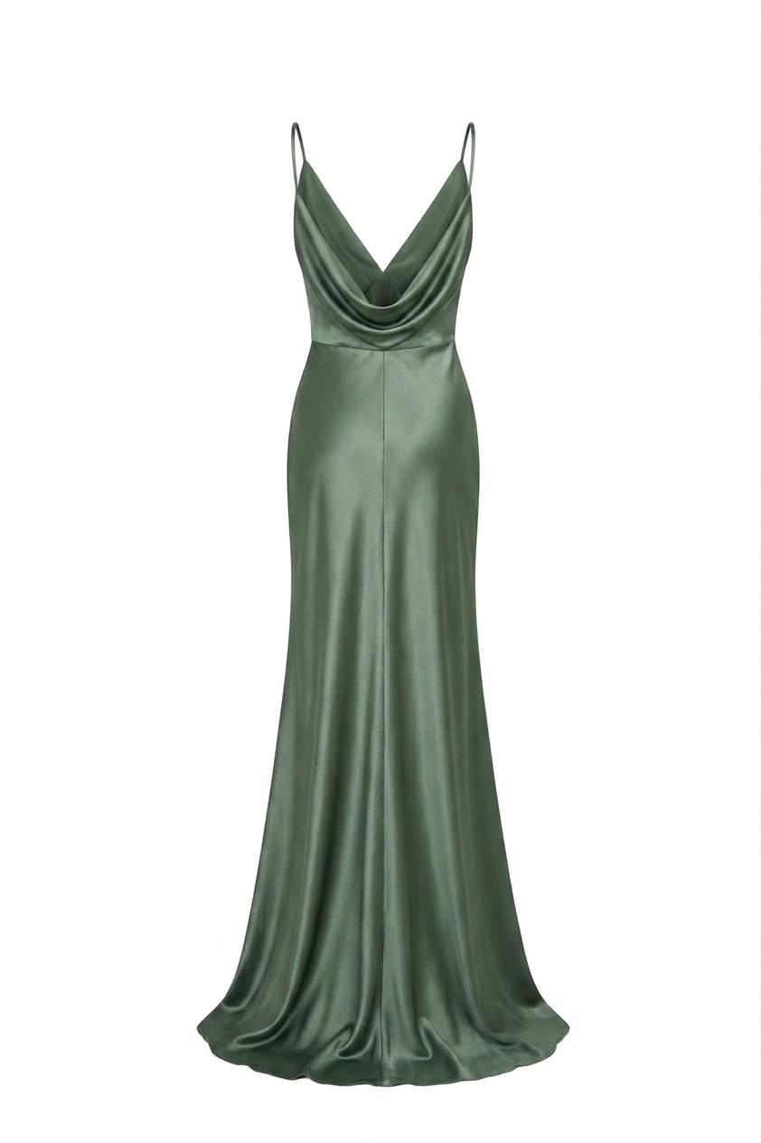 KUEA Dress and Stole DX265007 Sage Green