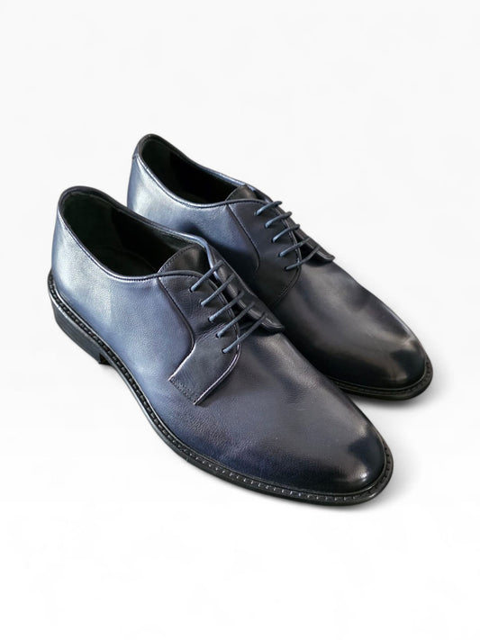 LENDINI Derby 4071 Forma 476 Fondo Cuoio Bufalo Blue