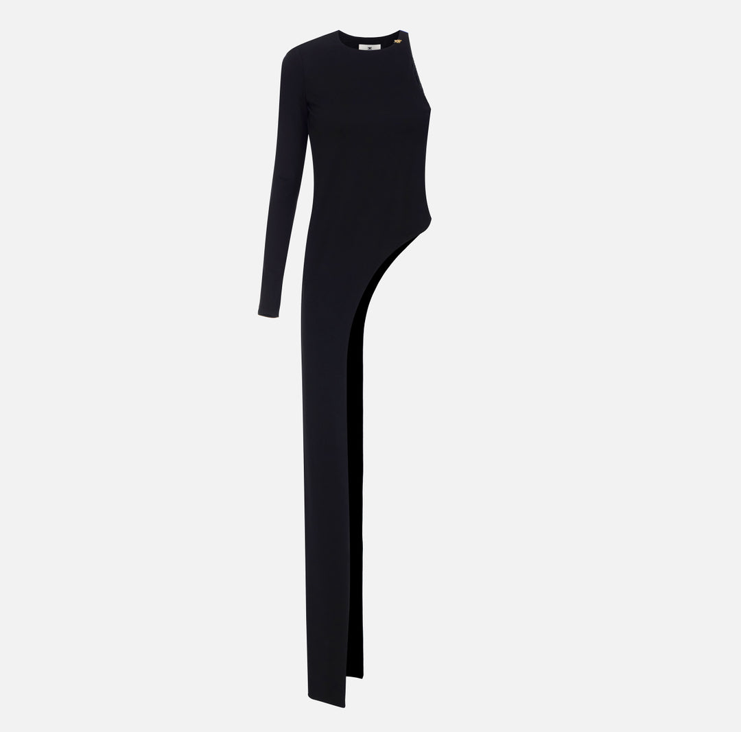 ELISABETTA FRANCHI Maglia in jersey lucido MD00367E2 Nero