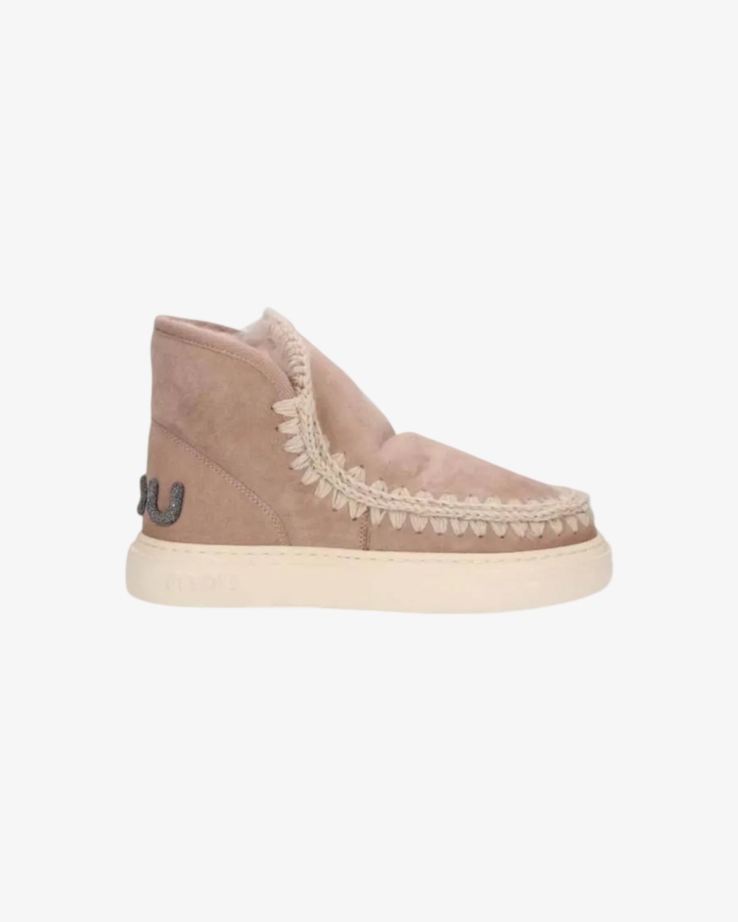 MOU Eskimo sneakers bold glitter logo Camel