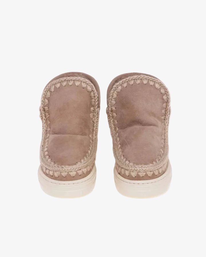 MOU Eskimo sneakers bold glitter logo Camel