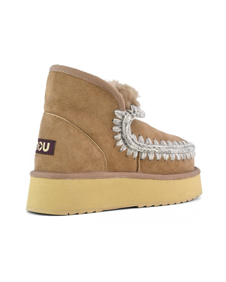 MOU Mini Eskimo Platform Boot Dark Stone