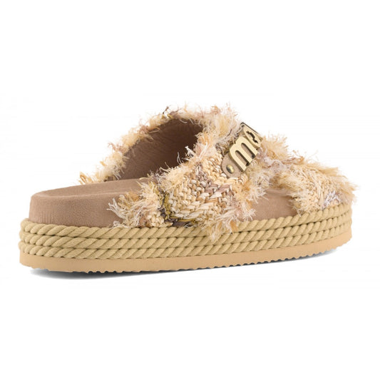 MOU Criss-cross rope sandal Rafia Terra