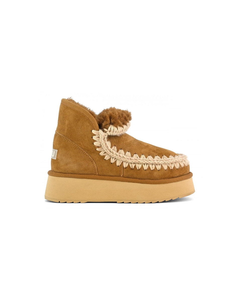 MOU Mini Eskimo Platform Boot Cognac