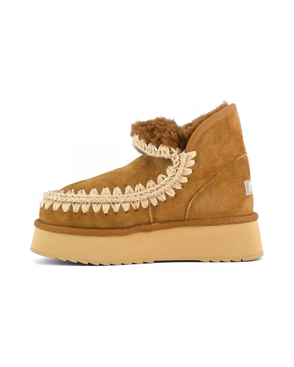 MOU Mini Eskimo Platform Boot Cognac