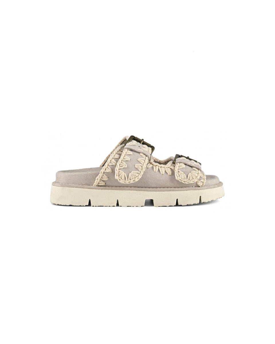 MOU Bio sandal two buckles Ghiaccio