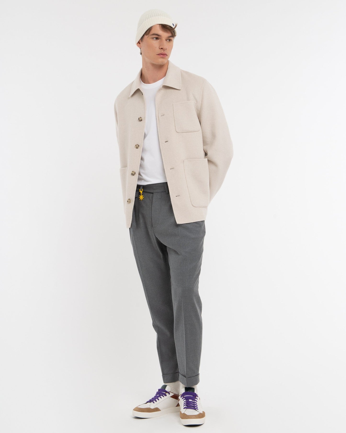 MANUEL RITZ Pantaloni 3932P1668 250501 Grigio Chiaro 97