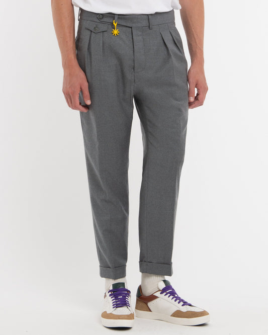 MANUEL RITZ Pantaloni 3932P1668 250501 Grigio Chiaro 97