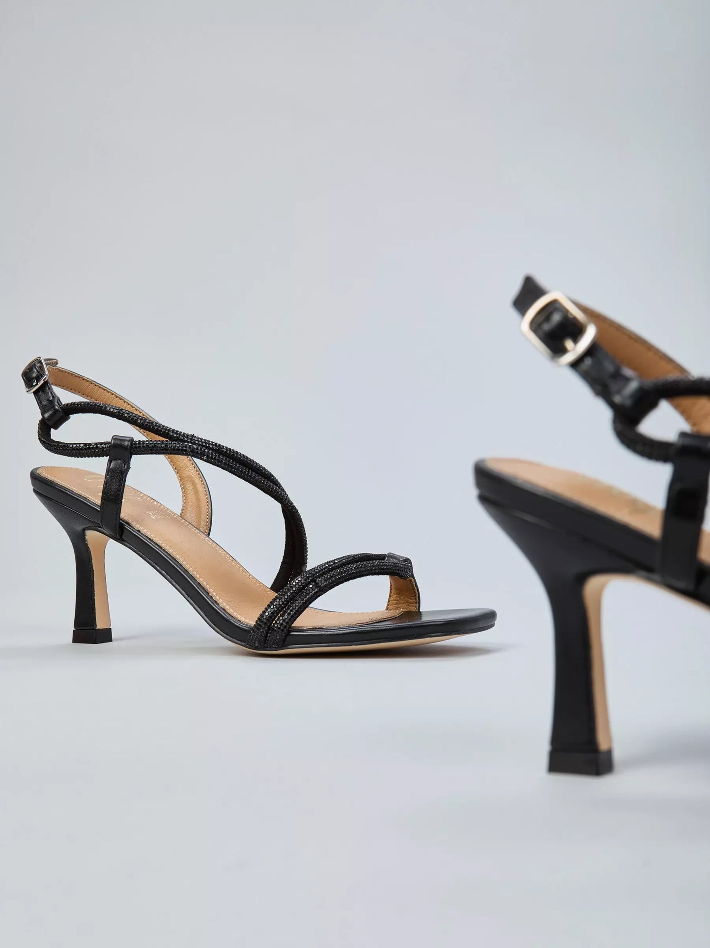 OVYE' Rhinestone Sandals GGGD459 Black